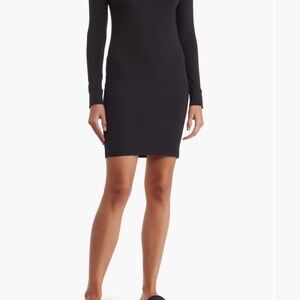 James Perse Classic Black Long Sleeve Dress